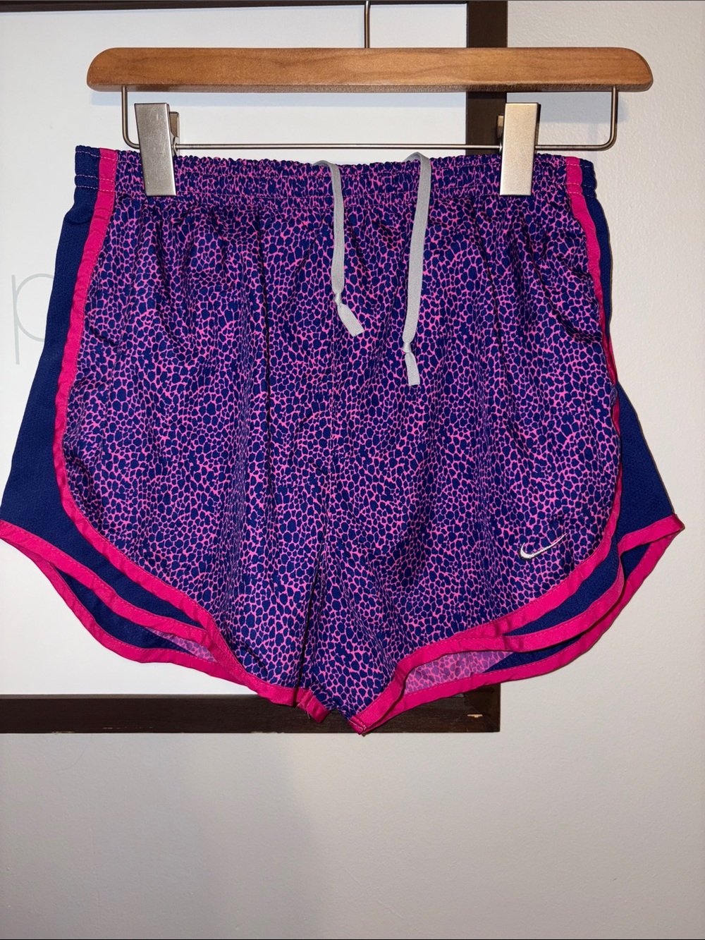 Nike Women’s Purple & Pink Leopard Print Athletic Shorts